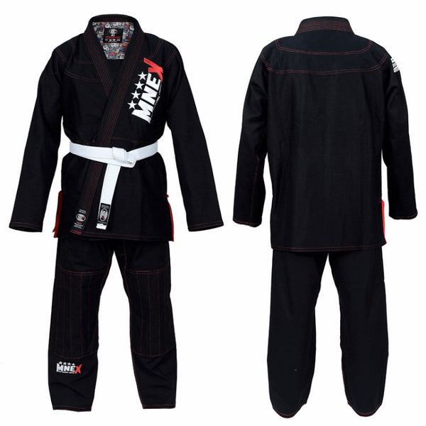 Black Brazilian Jiu Jitsu Suits for Men's BJJ Gi Kids/Adult BJJ Suit Kimono 450Gsm - MNEX PRO FIGHTING LIMITED
