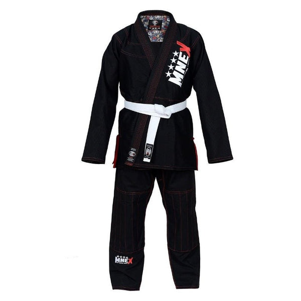 Black Brazilian Jiu Jitsu Suits for Men's BJJ Gi Kids/Adult BJJ Suit Kimono 450Gsm - MNEX PRO FIGHTING LIMITED