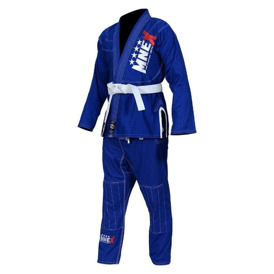 MNEX PRO FIGHTING LIMITED Blue Brazilian Jiu Jitsu Suits for Men's BJJ Gi Kids/Adult BJJ Suit Kimono 450Gsm MNEX PRO FIGHTING LIMITED #bjj_gi_blue_suit BJJ GI BJJ GI SUIT White