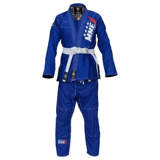 MNEX PRO FIGHTING LIMITED Blue Brazilian Jiu Jitsu Suits for Men's BJJ Gi Kids/Adult BJJ Suit Kimono 450Gsm MNEX PRO FIGHTING LIMITED #bjj_gi_blue_suit BJJ GI BJJ GI SUIT White