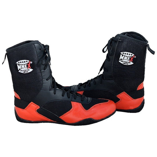 MNEX PRO FIGHTING LIMITED Professional Men's Boxing Boots - Red/Black Cowhide Leather - Rubber Sole - UK Sizes 7-12 - Perfect for Boxing, Kickboxing, and Martial Arts Training MNEX PRO FIGHTING LIMITED #boxing_shoes_gold #mma_shoes_gold #wrestling_shoes_gold BOXING SHOES Boxing Shoes new MARTIAL ART SHOES MMA SHOES New Boxing Shoes Wrestling Shoes