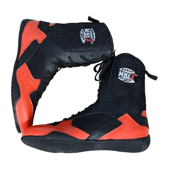 MNEX PRO FIGHTING LIMITED Professional Men's Boxing Boots - Red/Black Cowhide Leather - Rubber Sole - UK Sizes 7-12 - Perfect for Boxing, Kickboxing, and Martial Arts Training MNEX PRO FIGHTING LIMITED #boxing_shoes_gold #mma_shoes_gold #wrestling_shoes_gold BOXING SHOES Boxing Shoes new MARTIAL ART SHOES MMA SHOES New Boxing Shoes Wrestling Shoes