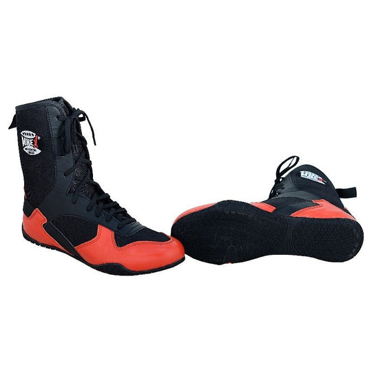 MNEX PRO FIGHTING LIMITED Professional Men's Boxing Boots - Red/Black Cowhide Leather - Rubber Sole - UK Sizes 7-12 - Perfect for Boxing, Kickboxing, and Martial Arts Training MNEX PRO FIGHTING LIMITED #boxing_shoes_gold #mma_shoes_gold #wrestling_shoes_gold BOXING SHOES Boxing Shoes new MARTIAL ART SHOES MMA SHOES New Boxing Shoes Wrestling Shoes