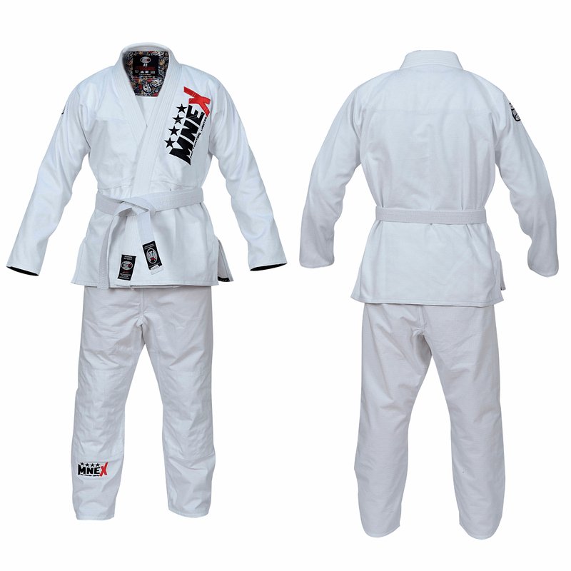 White Brazilian Jiu Jitsu Suits for Mens BJJ Gi Kids/Adult BJJ Suit Kimono Uniform 100% Cotton 450Gsm Preshrunk Lightweight Fabric Ju - Jitsu Suit - MNEX PRO FIGHTING LIMITED